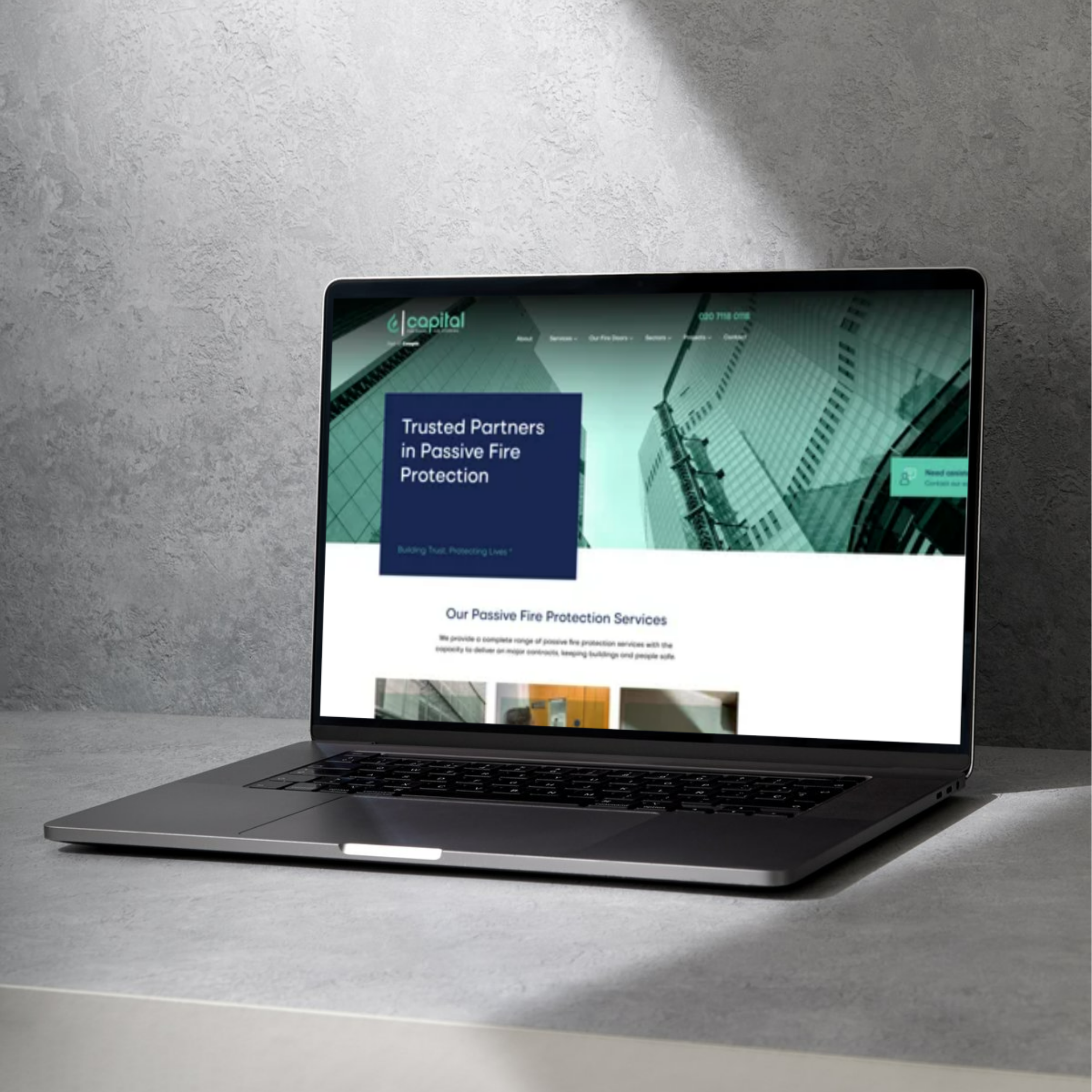 Capital Doors desktop and mobile